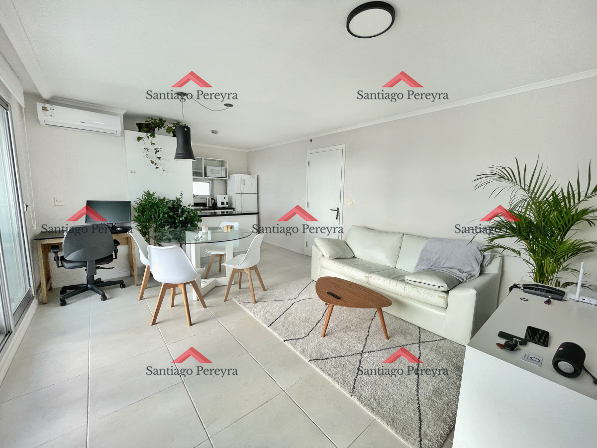 Apartamento ID.5056 - En alquiler de temporada, piso alto con amenities completos, terraza y garage, 1 dorm y medio y lavadero