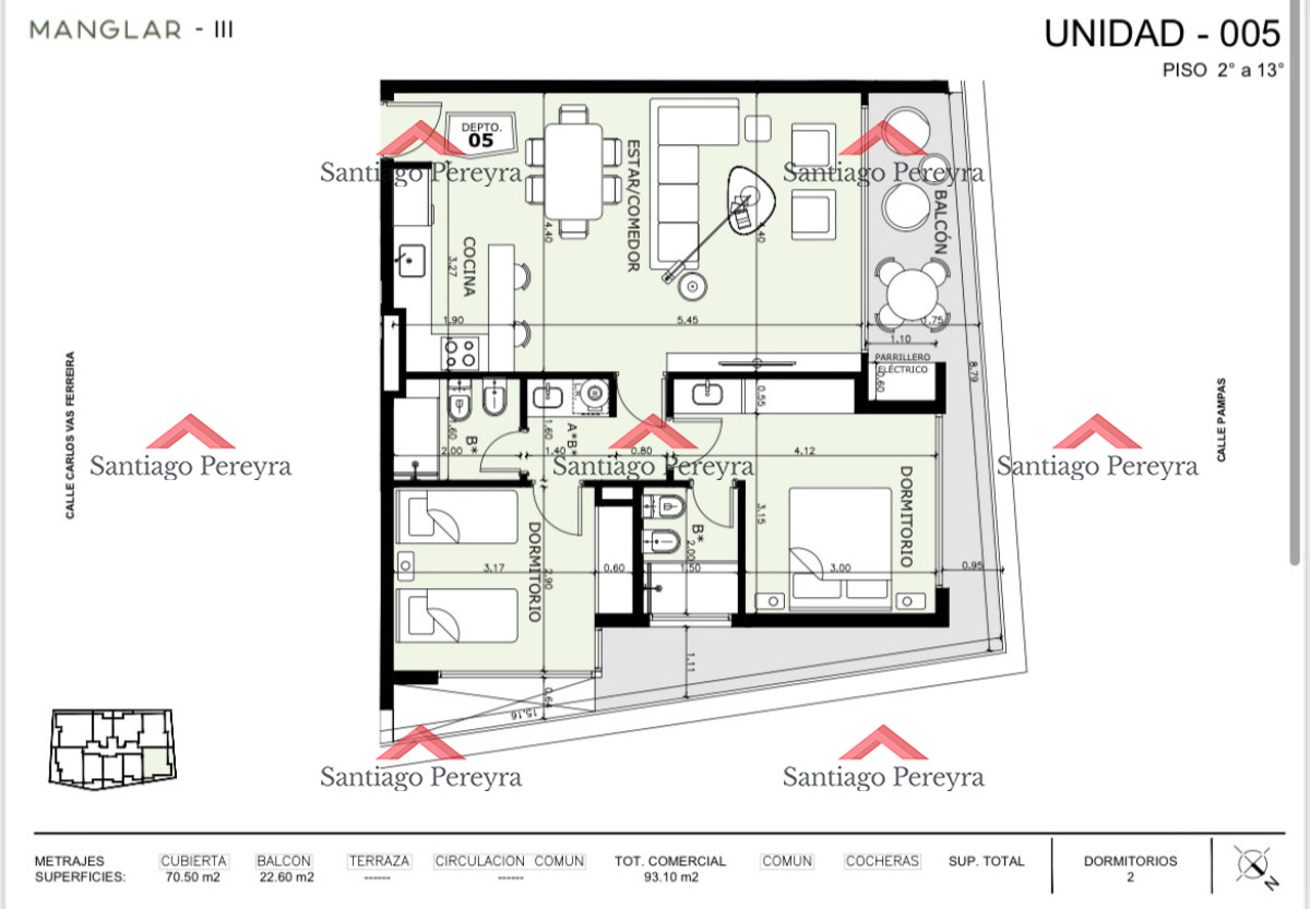 Apartamento ID.17000 - APARTAMENTO EN VENTA 2 DORMITORIOS - MANGLAR UMBRA 