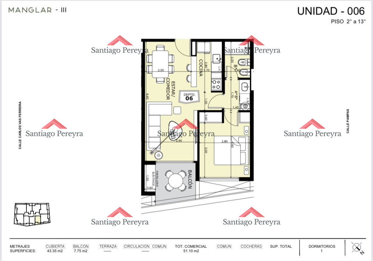 Apartamento ID.16996 - APARTAMENTO EN VENTA 1 DORMITORIO - MANGLAR