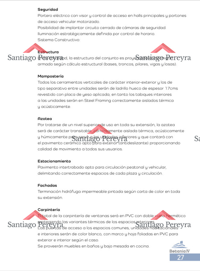 Apartamento ID.16790 - Betania IV desarrollo en Fraccionamiento 4H, Maldonado