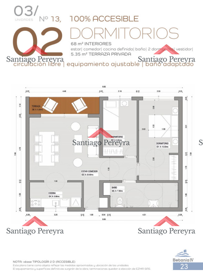Apartamento ID.16790 - Betania IV desarrollo en Fraccionamiento 4H, Maldonado