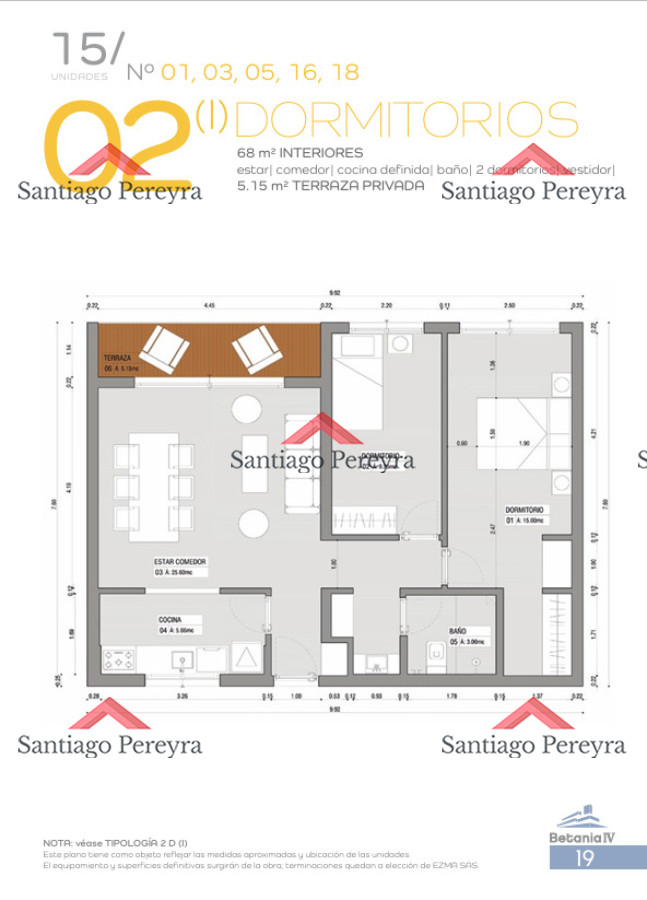 Apartamento ID.16790 - Betania IV desarrollo en Fraccionamiento 4H, Maldonado