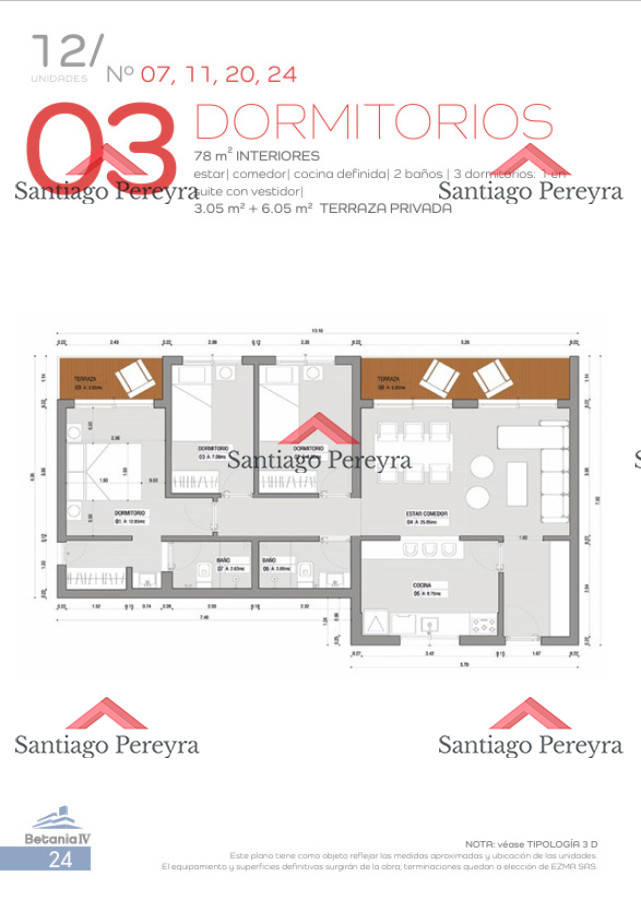 Apartamento ID.16790 - Betania IV desarrollo en Fraccionamiento 4H, Maldonado