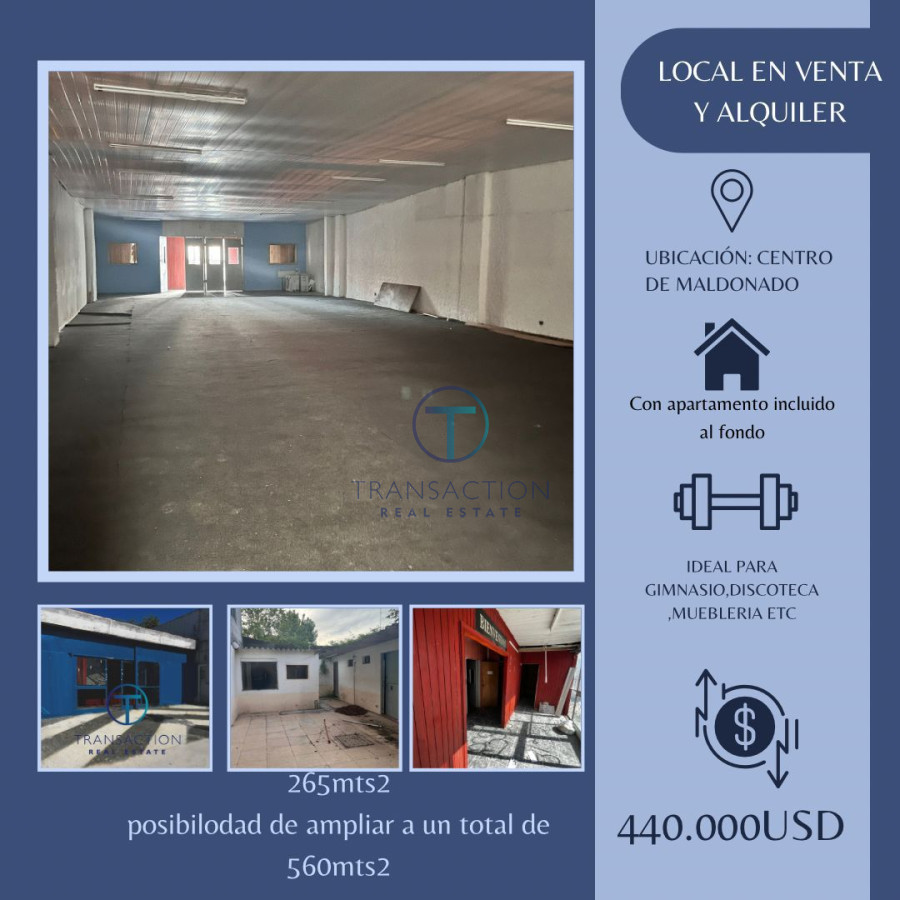 Local Comercial ID.595/Alquiler-local-comercial - local comercial en centro de Maldonado