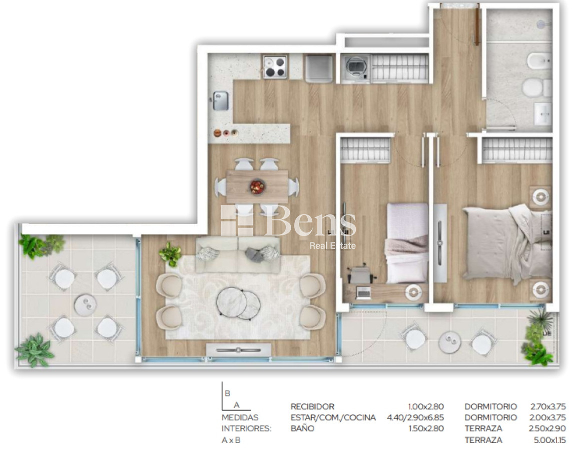 Apartamento ID.470 - Venta - Apartamento a estrenar - 2 Dormitorios - Centro - Montevideo 