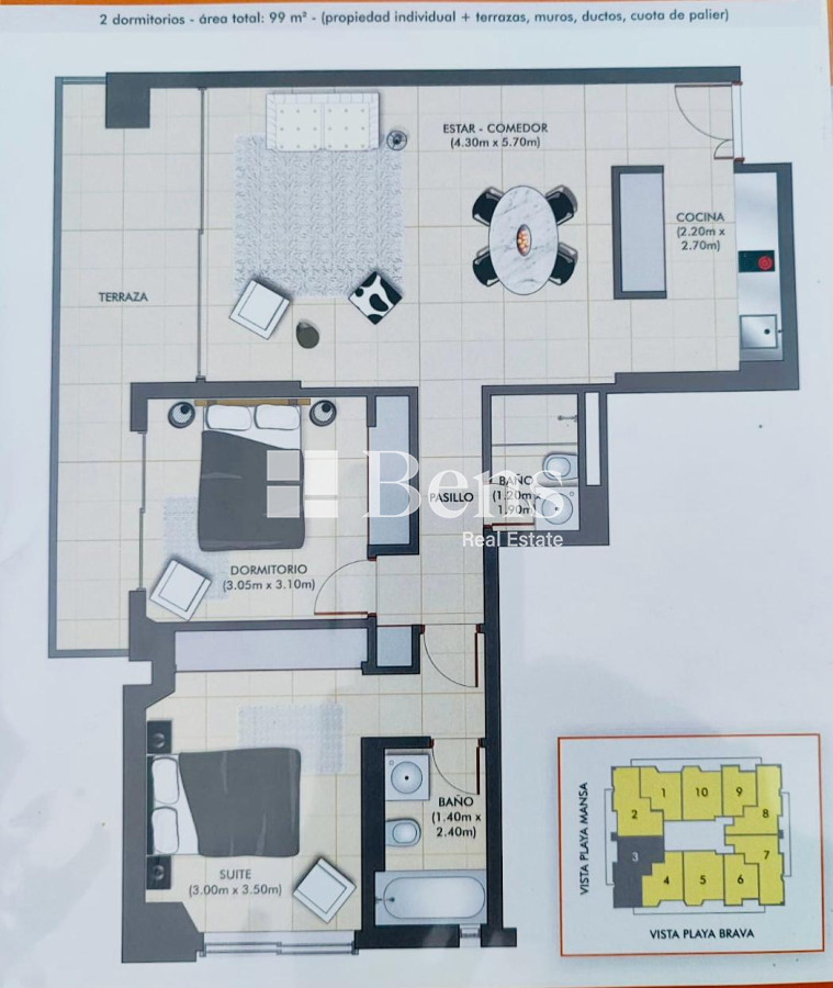 Apartamento ID.531 - VENTA - APARTAMENTO 2 DORMITORIOS - COCHERA Y BAULERA - FULL AMENITIES - MANSA - PUNTA DEL ESTE 