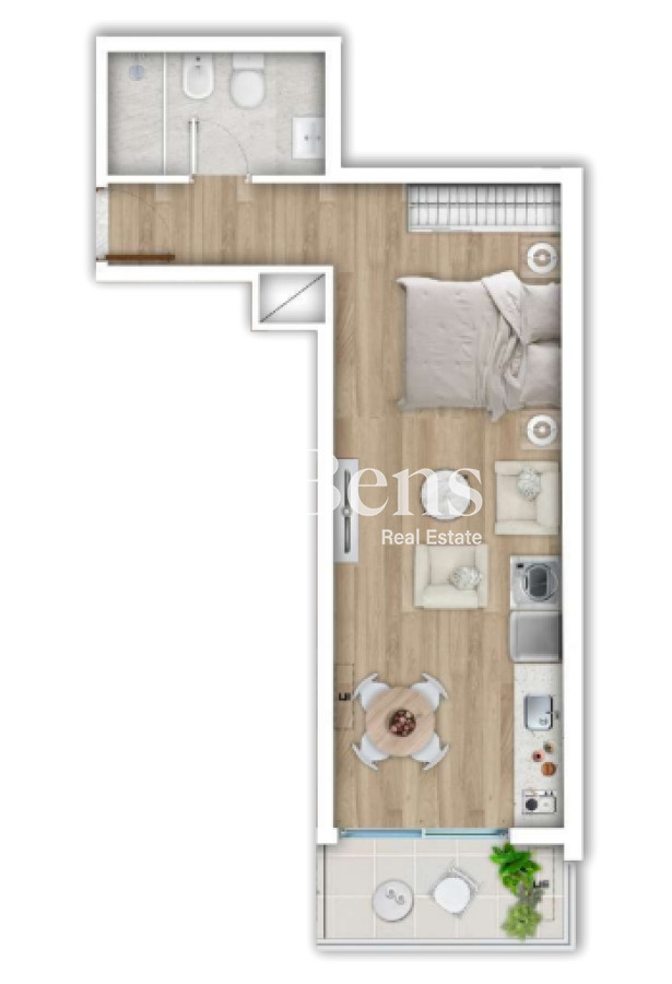 Apartamento ID.458 - Venta - Monoambiente a estrenar - Centro - Montevideo 