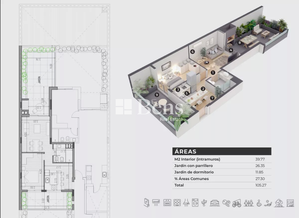 Apartamento ID.280 - Venta - Apartamento a Estrenar - 1 Dormitorio - Puertito de Buceo 