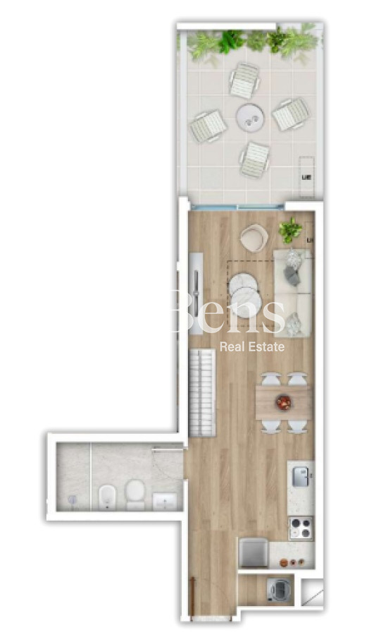 Apartamento ID.456 - Venta - Monoambiente a estrenar - Centro - Montevideo 