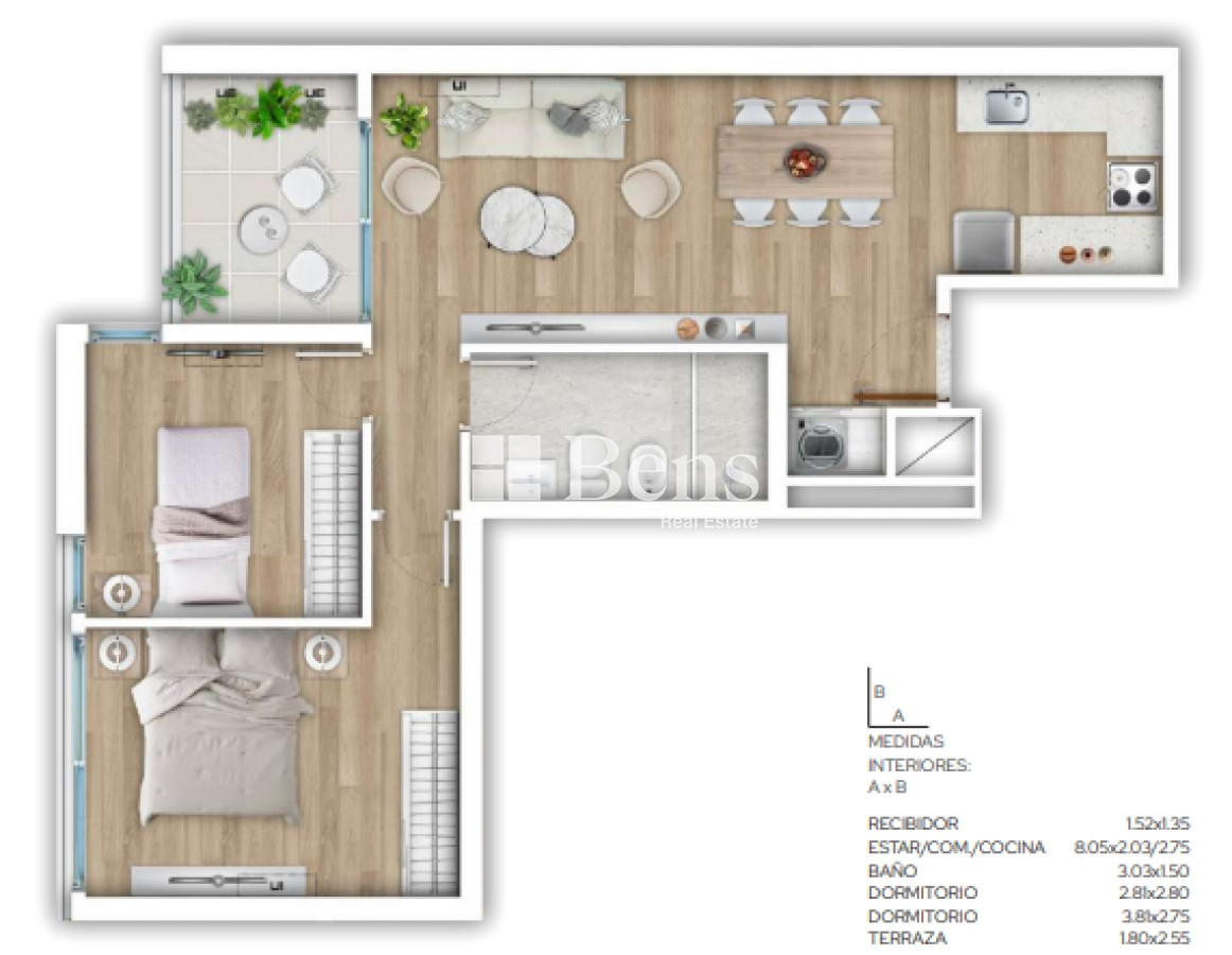 Apartamento ID.464 - Venta - Apartamento a estrenar - 2 Dormitorios - Centro - Montevideo