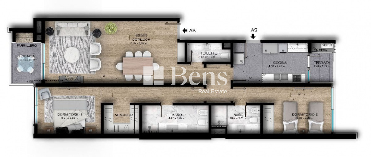 Apartamento ID.15 - Venta - Apartamento a Estrenar - 2 Dormitorios- Villa Biarritz