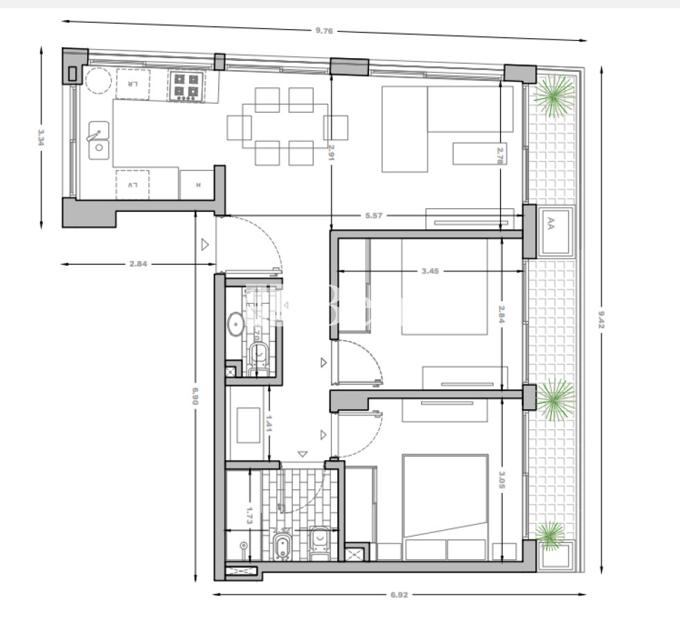Apartamento ID.430 - Venta - Apartamento a estrenar - 2 Dormitorios - Puertito del Buceo - Montevideo