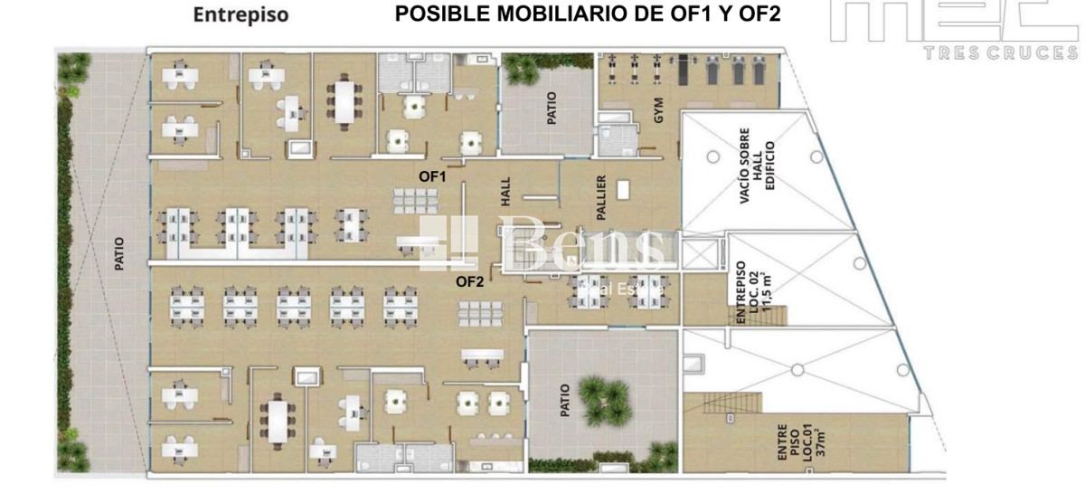 Oficina ID.359 - Venta de Oficina Comercial a Estrenar - Tres Cruces - Montevideo