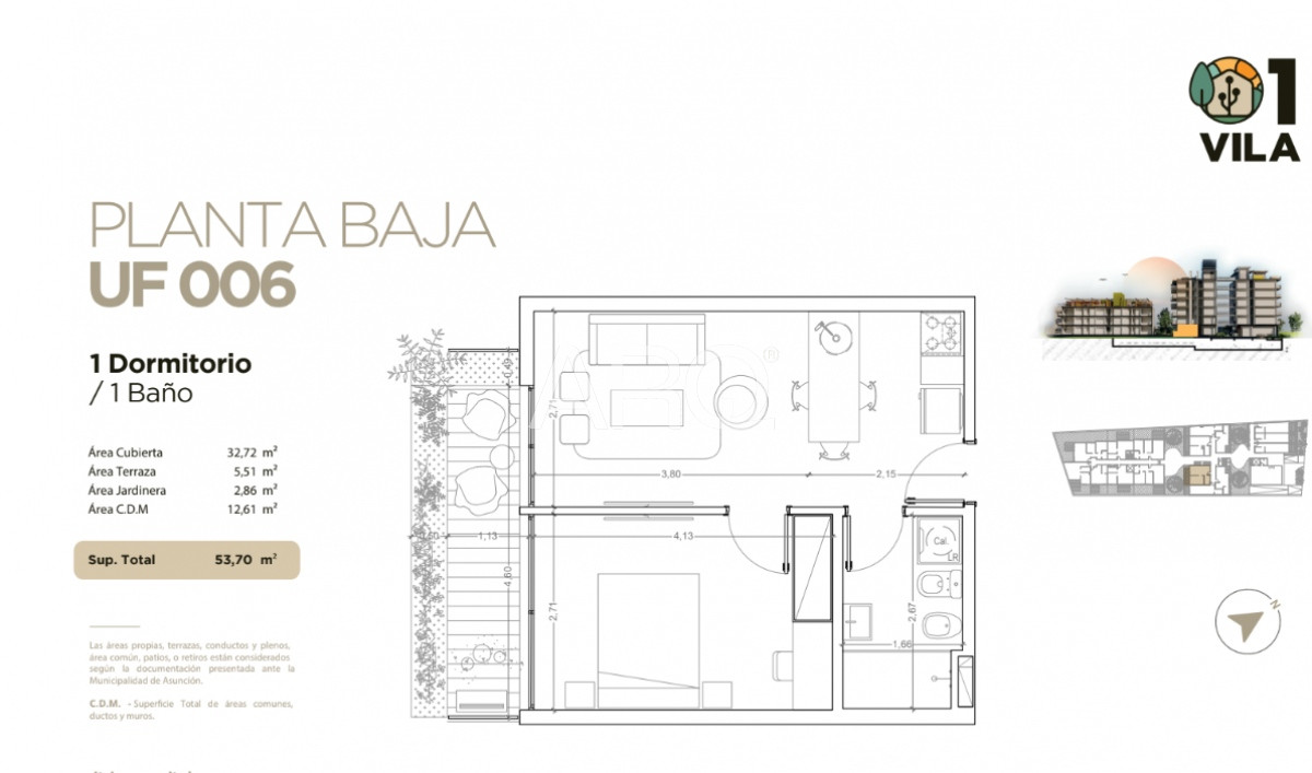 Apartamento ID.209 - APARTAMENTO 1 DORMITORIO