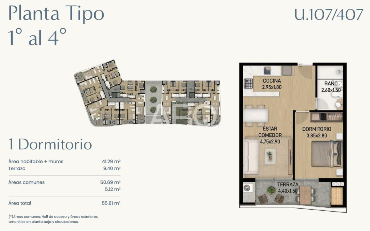 Apartamento ID.539 - 1 dormitorio en Parque Carrasco con vista al mar.