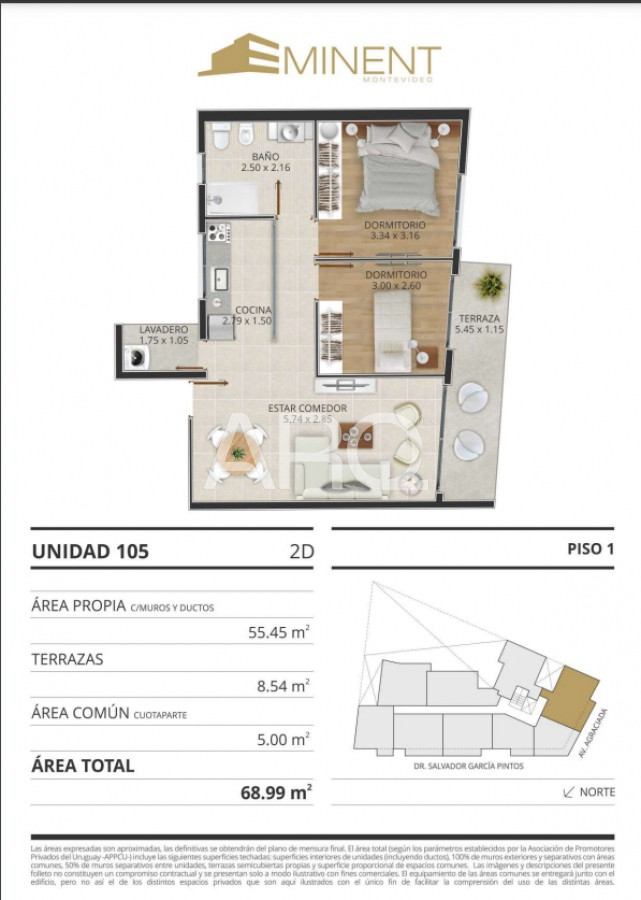 Apartamento ID.216 - BELLA VISTA 2 DORMITORIOS CON GARAJE