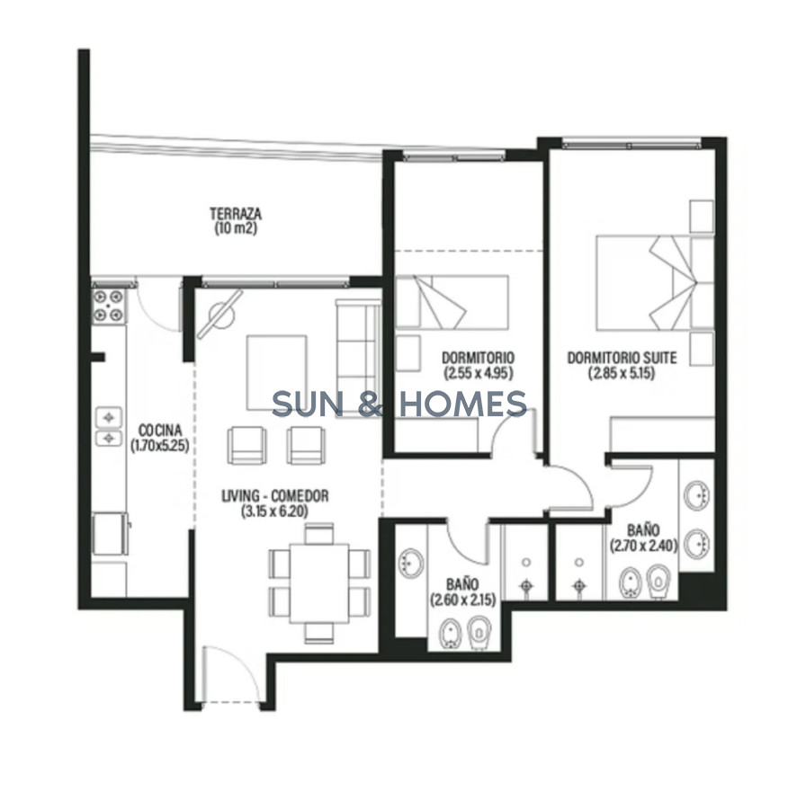 Apartamento ID.520 - Espectacular apartamento en venta playa Brava Parada 6 Mustique I