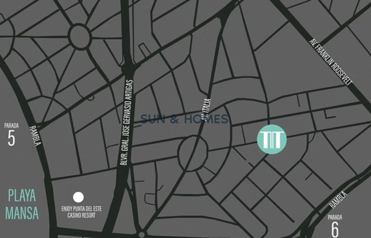 Apartamento ID.521 - Espectacular apartamento en venta playa Brava Parada 6 Mustique I