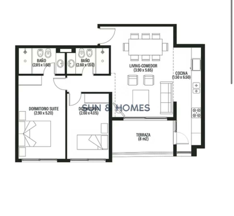 Apartamento ID.522 - Espectacular apartamento en venta playa Brava Parada 6 Mustique I