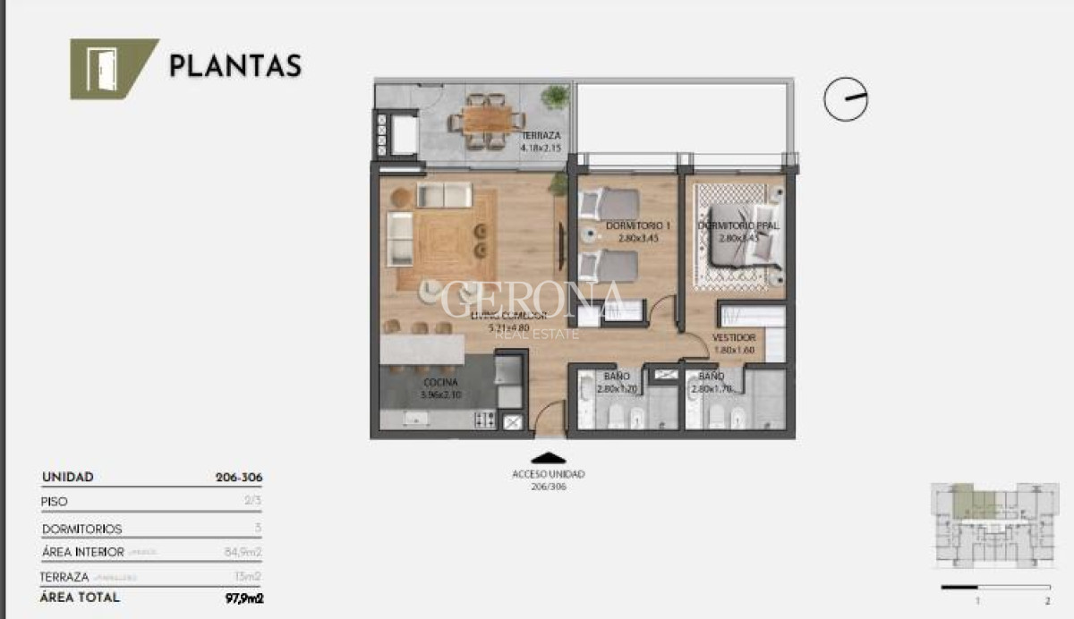 Apartamento ID.227 - Venta apartamento de 2 dormitorios en Barrio Privado; Montevideo.