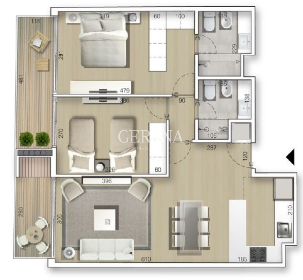 Apartamento ID.293 - Venta Apartamento de dos dormitorios, garaje y vista al mar en Buceo