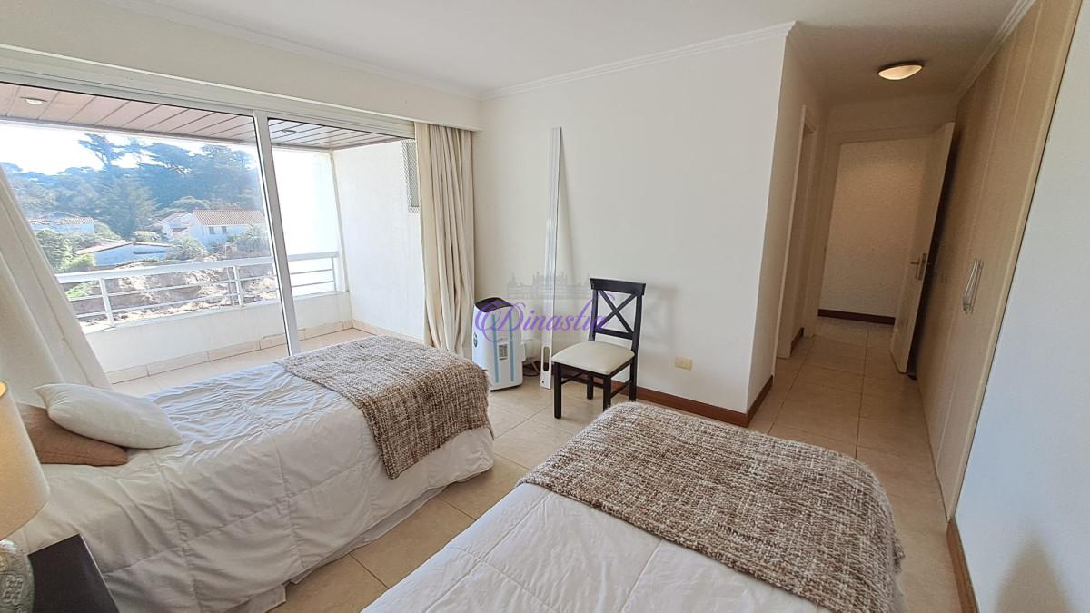 Apartamento ID.405 - Alquiler temporal Penthouse de 4 dormitorios en primera linea de Playa Brava, Punta del Este.