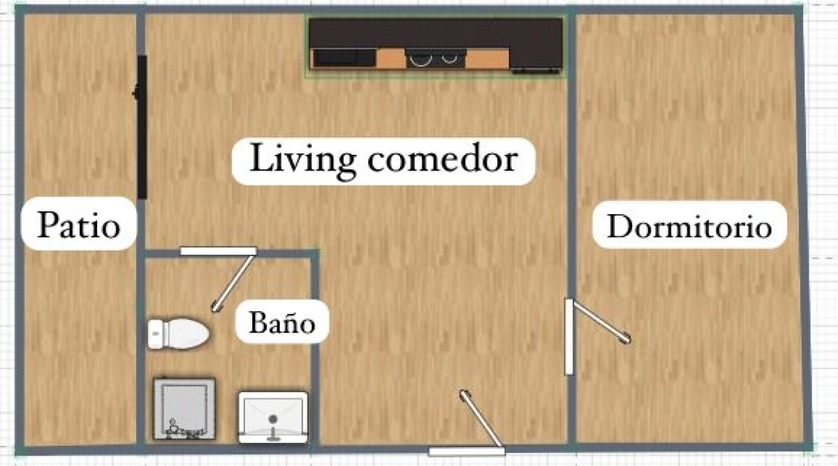 Apartamento ID.1912 - Apartamento Alquiler 1 Dormitorio y Patio La Comercial