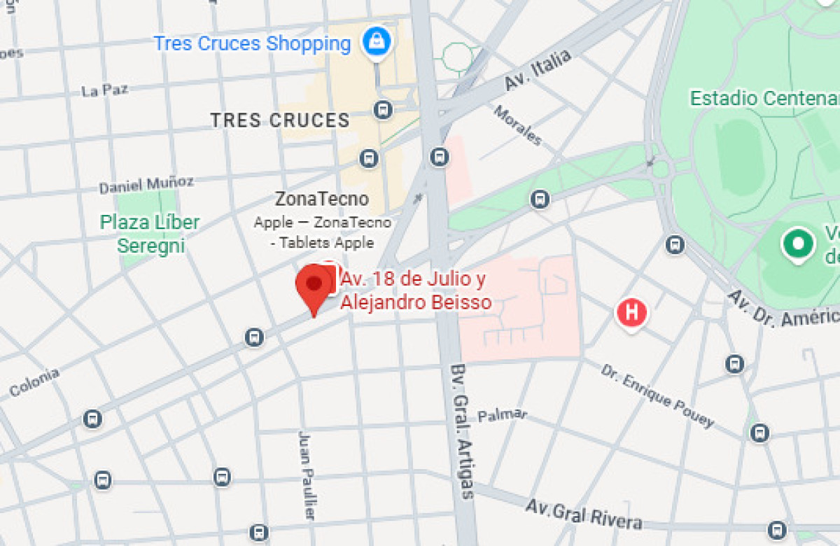 Apartamento ID.5897 - Alquiler Monoambiente Amoblado Tres Cruces