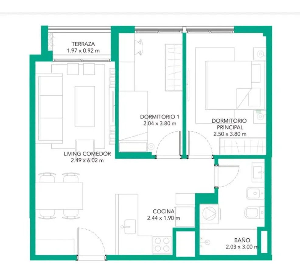 Apartamento ID.6045 - Alquiler Apartamento 2 Dormitorios La Blanqueada con Cochera
