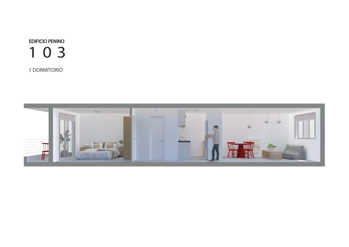 Apartamento ID.4538 - Venta en Pozo Apartamentos 1 Dormitorio Unión con Balcón