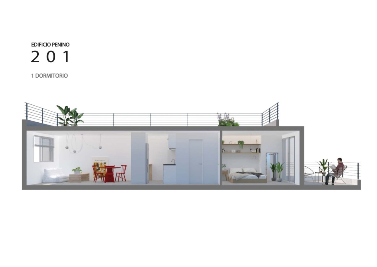 Apartamento ID.4538 - Venta en Pozo Apartamentos 1 Dormitorio Unión con Balcón