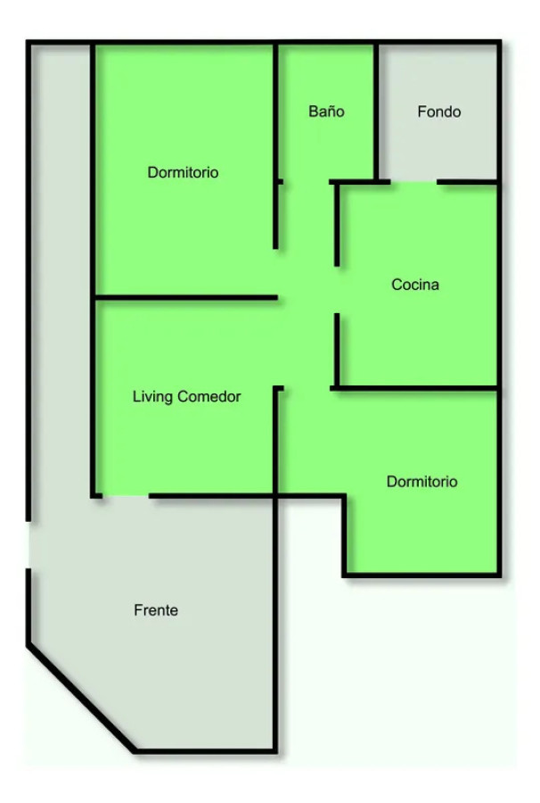 Apartamento ID.6802 - Alquiler Apartamento 2 Dormitorios La Teja con patio