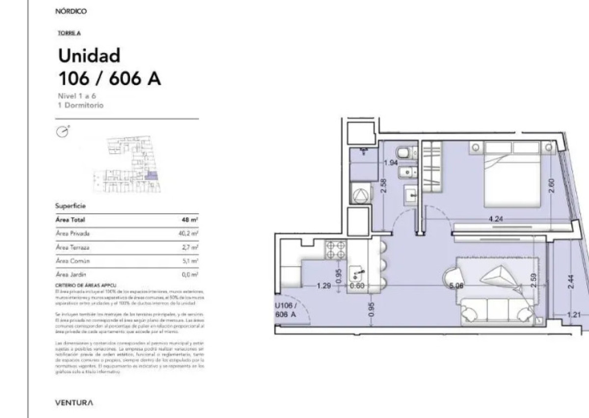 Apartamento ID.6115 - Alquiler o Venta Apartamento 1 Dormitorio La Blanqueada Garaje