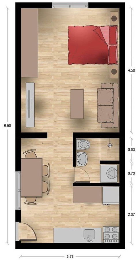 Apartamento ID.7023 - Venta 2 Apartamentos con Renta Inversion Union 