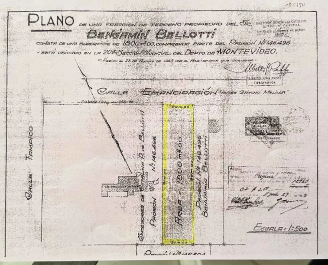 Terreno ID.3582 - Venta Terreno en Belvedere Montevideo 1800m2
