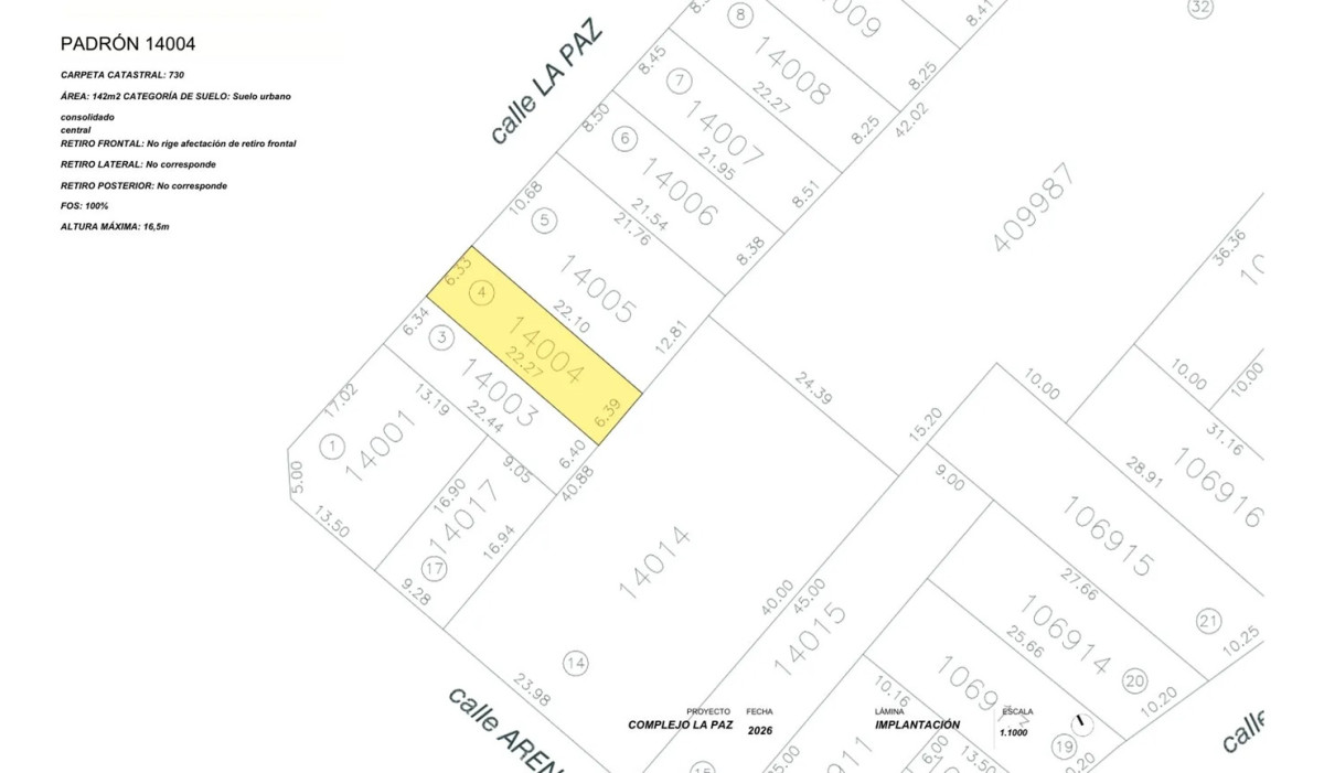 Terreno ID.5923 - Venta Terreno Oportunidad 142m2 Cordon Inversion