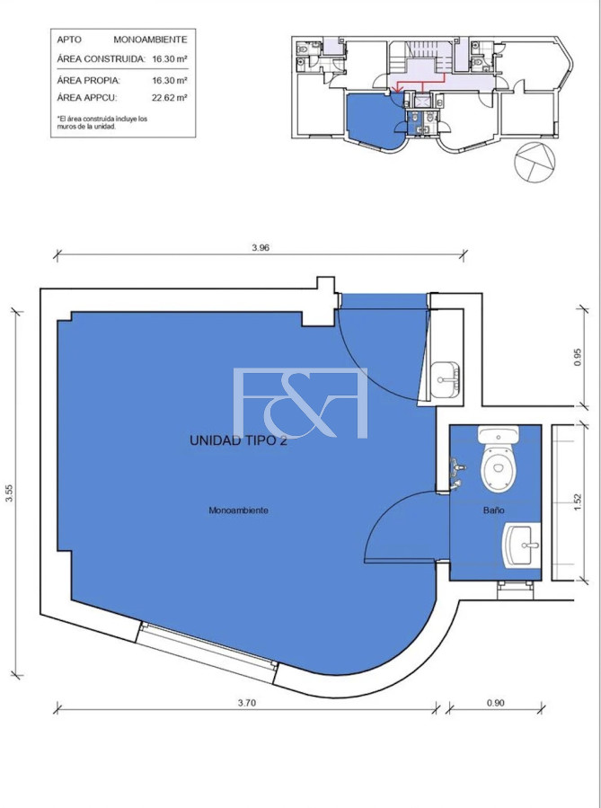 Apartamento ID.2294 - Venta de Monoambiente 
