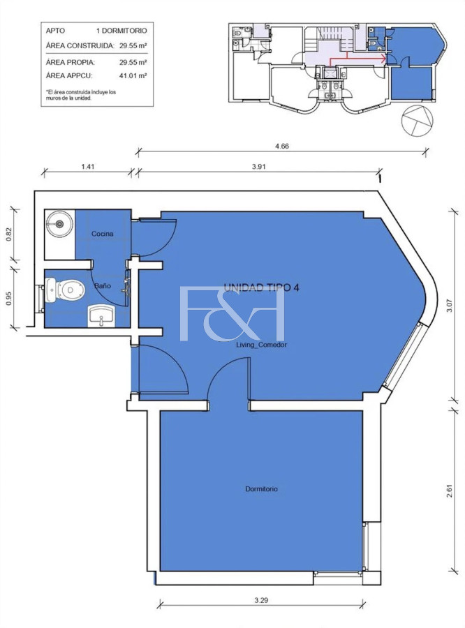 Apartamento ID.2296 - Venta de Apartamento de 1d en Ciudad Vieja