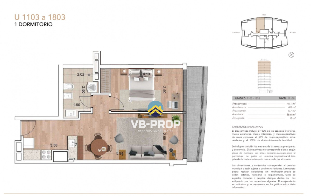 Apartamento ID.127 - Venta Ventura Tower Carrasco Pozo