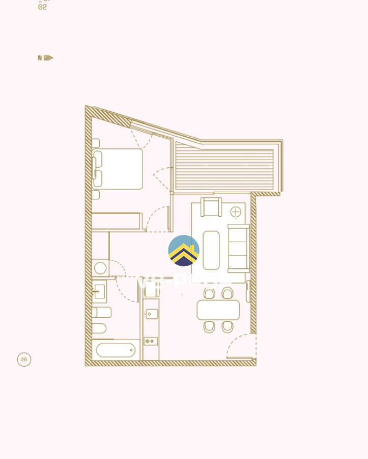 Apartamento ID.342 - Alquiler apartamento 1 dormitorio centro alma duc - RESERVADO -