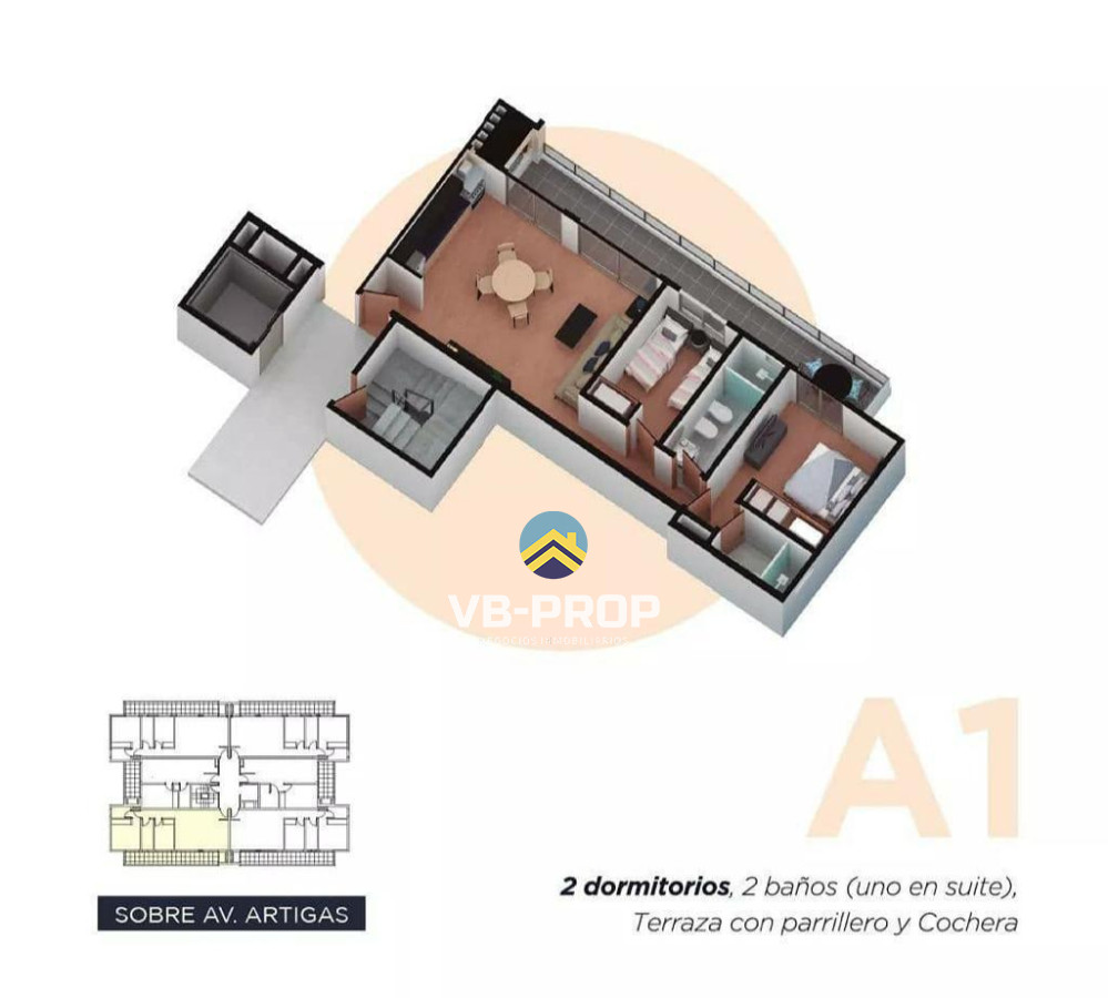 Apartamento ID.150 - Alquiler apartamento 2 dormitorios atlantida edificio capri