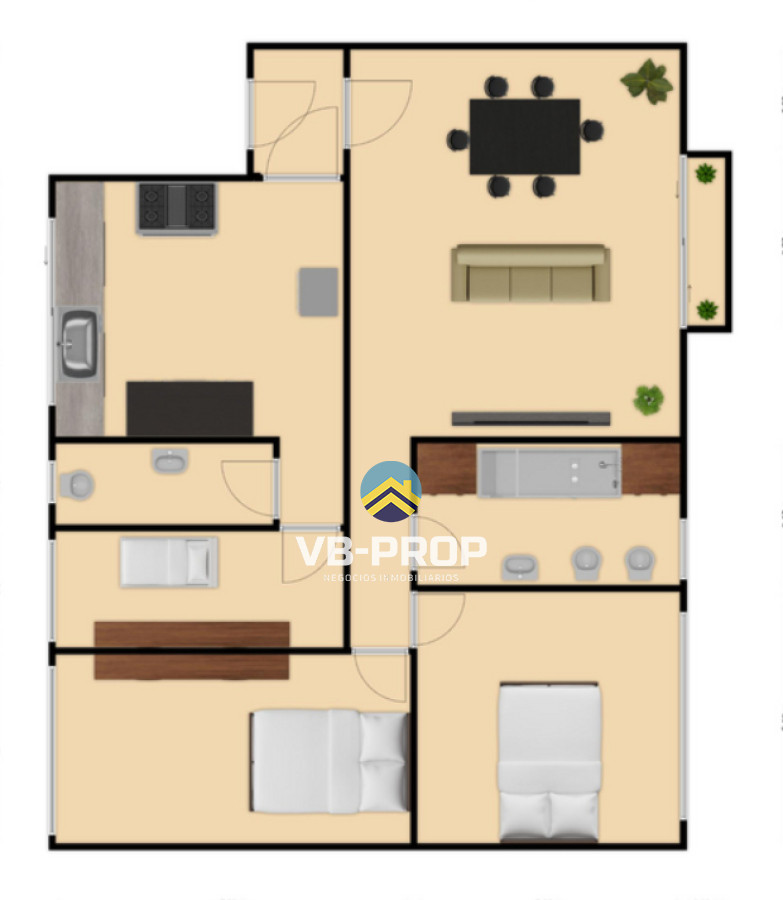 Apartamento ID.389 - Apartamento 2 dormitorios + servicio en venta cordon centro oportunidad oficina 