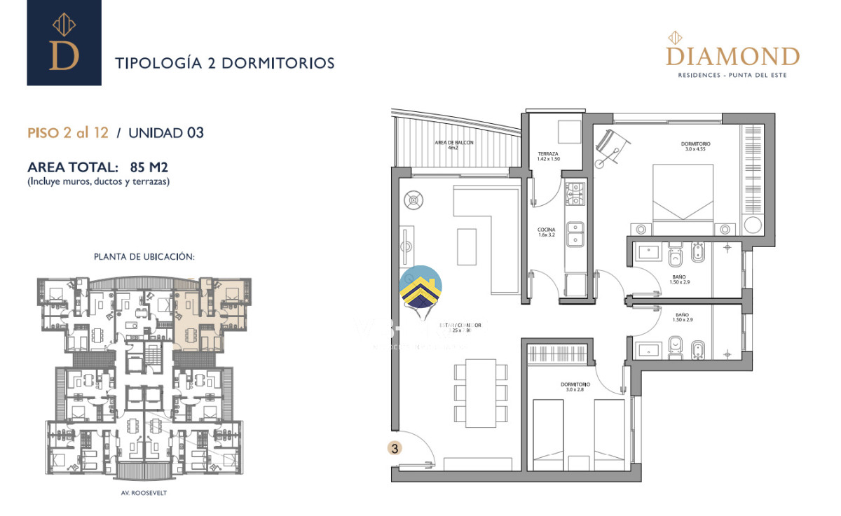 Apartamento ID.481 - Diamond apartamento 2 dormitorios venta  PUNTA DEL ESTE 