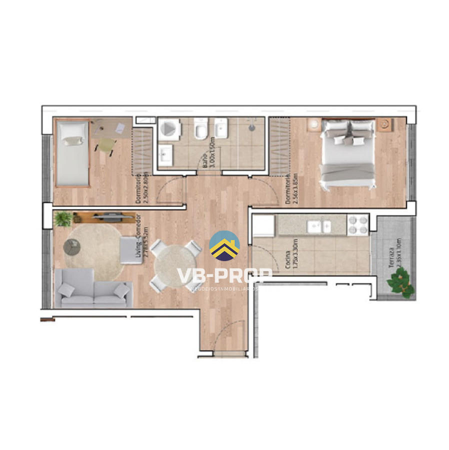 Apartamento ID.425 - Alquiler apartamento 2 dormitorios tres cruces la blanqueada 