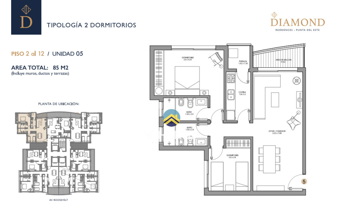 Apartamento ID.482 - Venta apartamentos diamond 2 dormitorios + garaje PUNTA DEL ESTE