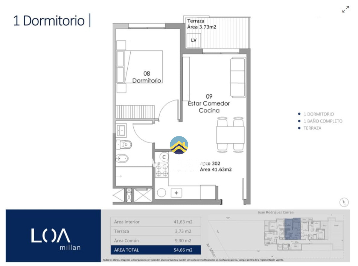 Apartamento ID.104 - Venta apartamento 1 dormitorio Atahualpa 