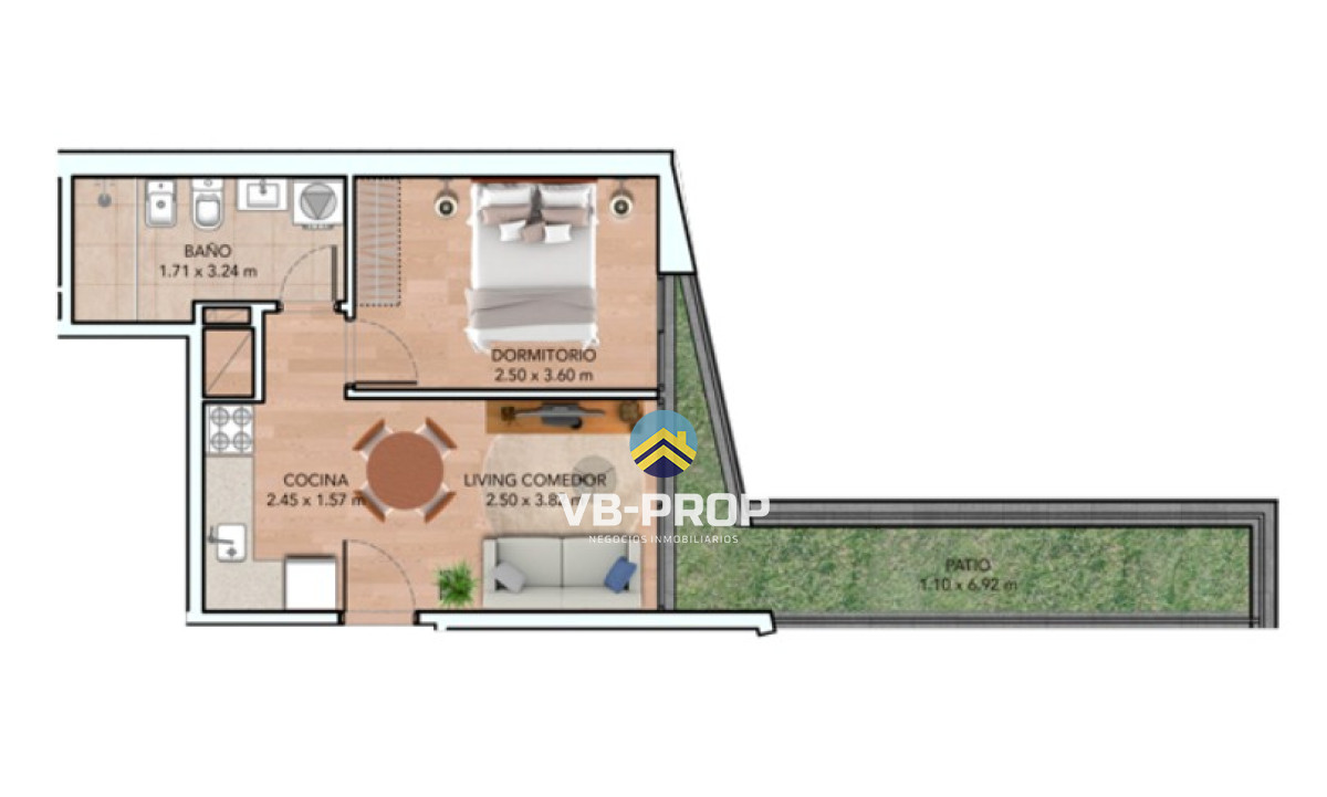 Apartamento ID.344 - Alquiler apartamento 1 dormitorio Union blanqueada Boulevard ex propios 