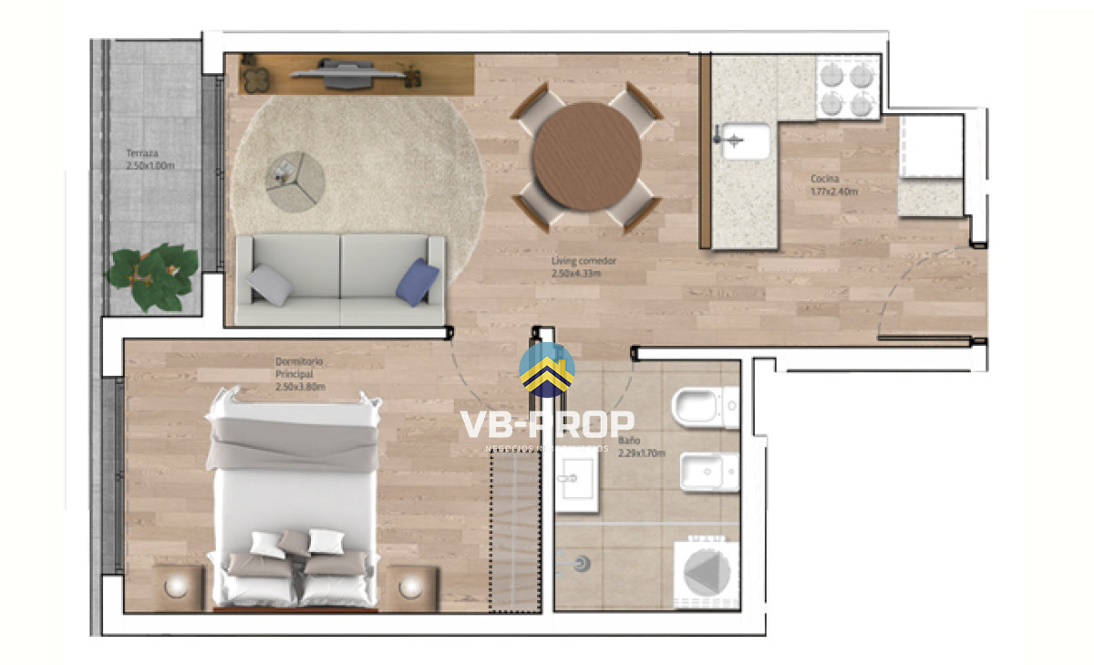 Apartamento ID.90 - Alquiler apartamento 1 dormitorio cordon 