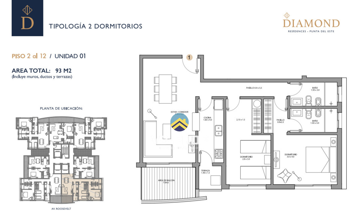 Apartamento ID.482 - Venta apartamentos diamond 2 dormitorios + garaje PUNTA DEL ESTE