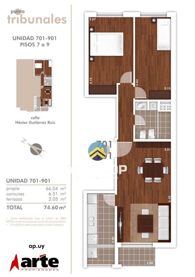 Apartamento ID.227 - Venta apartamento 2 dormitorios centro